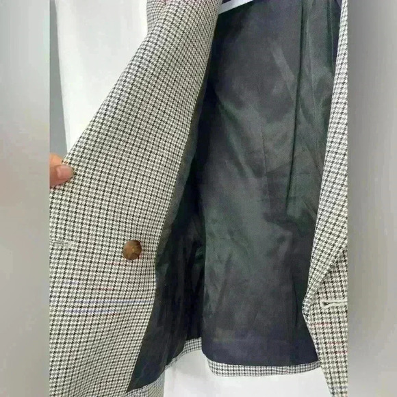 A.L.C Sedgwick Houndstooth Double Breasted Blazer Size 2 - Picture 6 of 13
